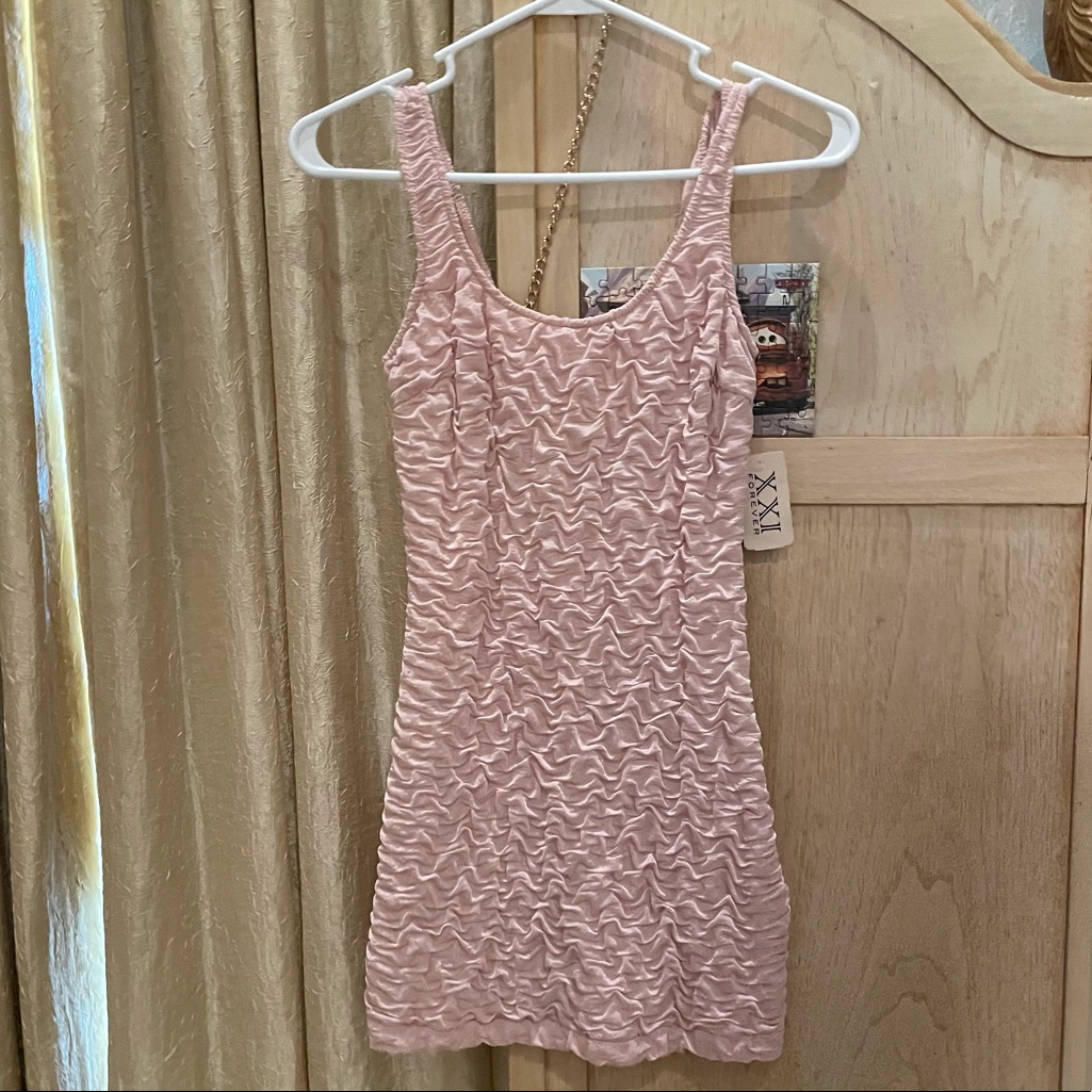 Ruched Pink Bodycon Dress